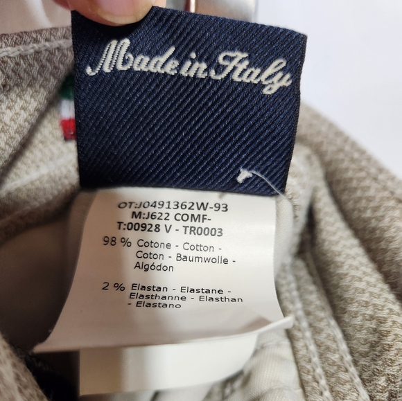 JACOB COHEN Nick Fit Style 622 Cross Woven Grey Tan Slim Jeans Made in Italy 32 - Picture 12 of 13